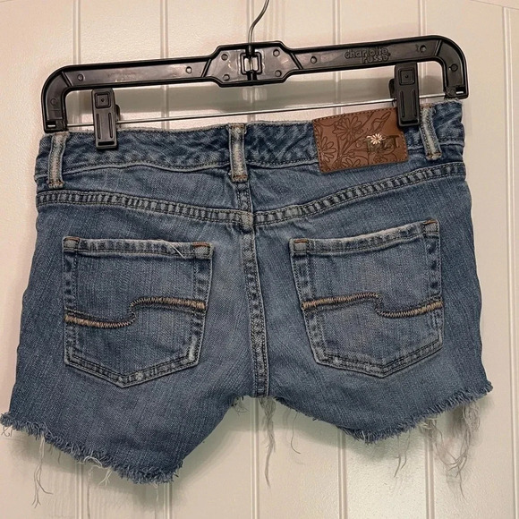 Tilt Jean Shorts  Blue Distressed Stretch Cut Off Denim Women's Juniors Size 1 - Picture 2 of 7